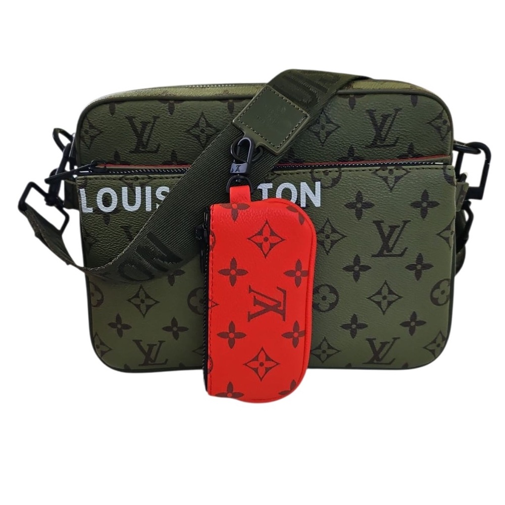 Louis Vuitton Black and Red Crossbody Bag
